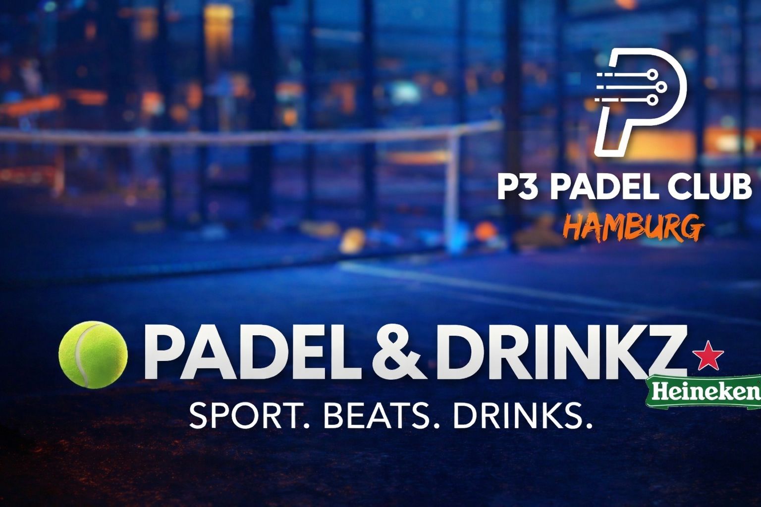 Logo Padel & Drinkz | powered by HEINEKEN