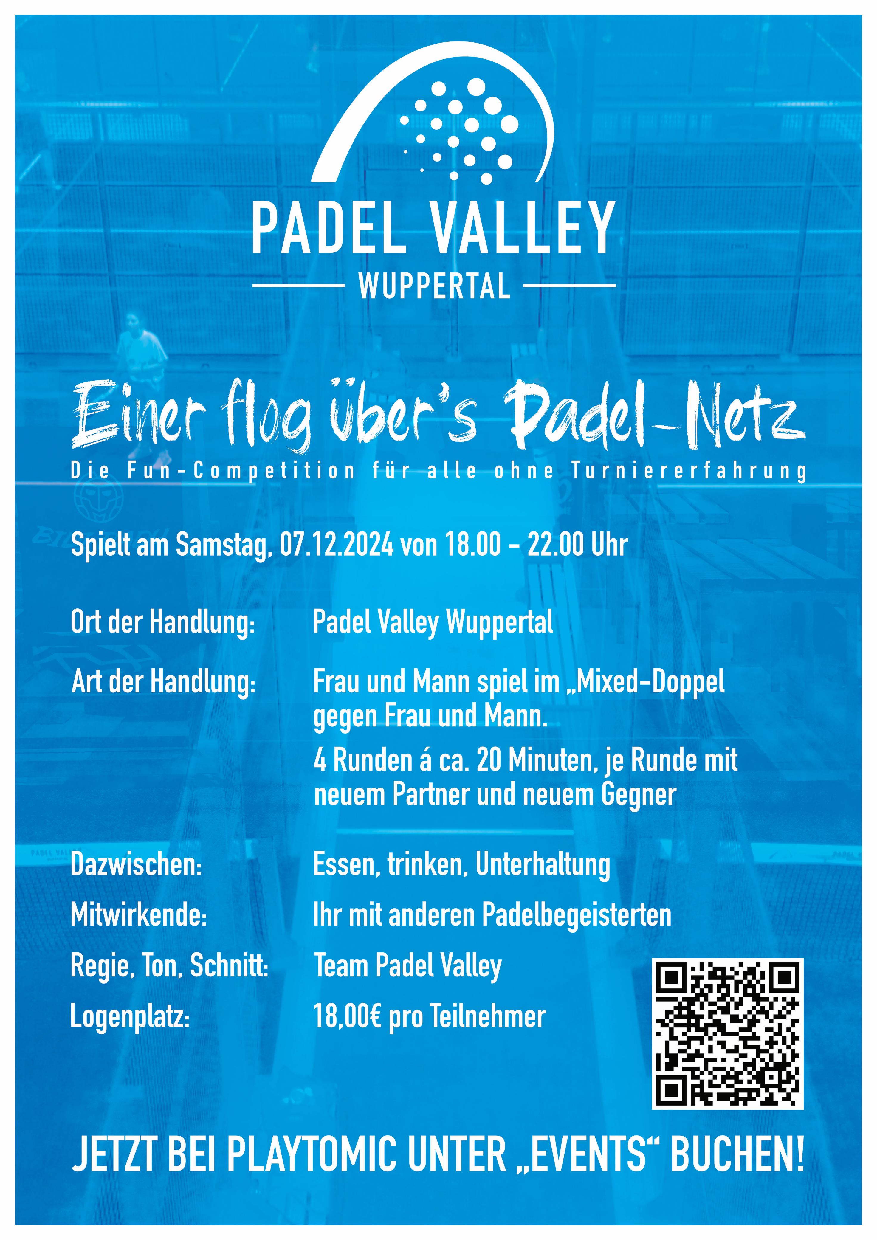 Logo Einer fliegt über's Padelnetz